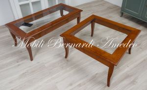 TT19 120 Tavolino Da Salotto In Noce Con Vetro 120x60 Cm 02